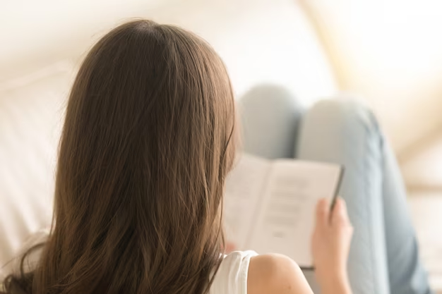 Female reading a book
