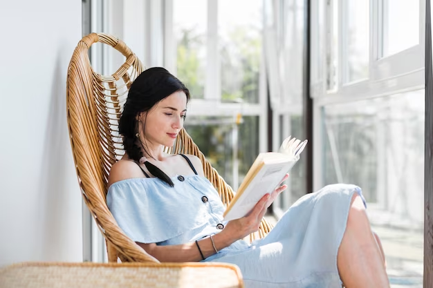 Female reading a book