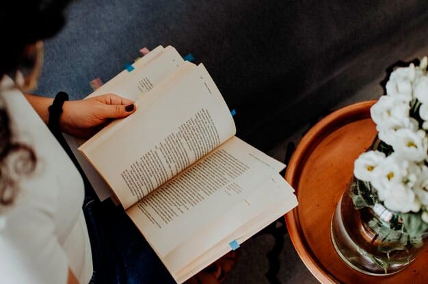 Female reading a book